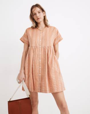 madewell floral button front easy dress