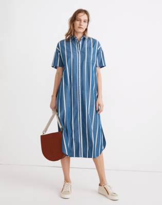 petite striped shirt dress