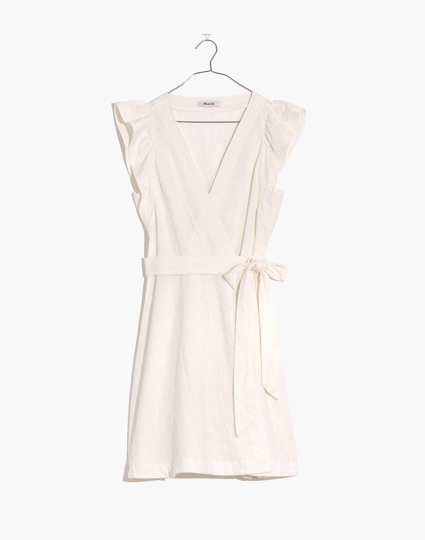 Madewell Ruffle-Sleeve Wrap Mini Dress
