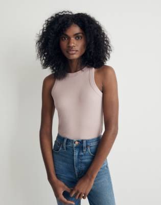 Madewell Brightside Cutaway Tank In Warm Thistle