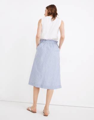 striped paperbag skirt