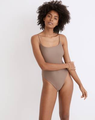 spaghetti strap one piece bathing suit