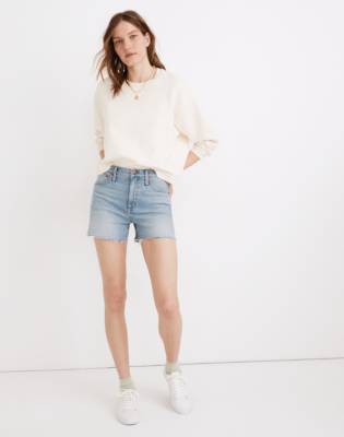 High-Rise Denim Shorts in Watt Wash: Summerweight Edition