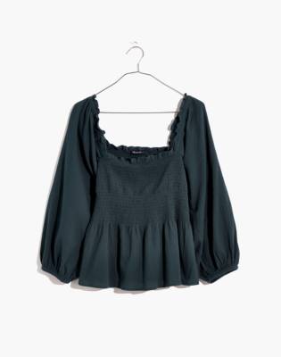 madewell smocked top