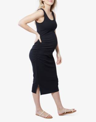 ribbed maternity tank dress