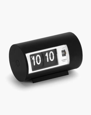 Mw Retrospekt&reg; Twemco Ap-28 Analog Flip Clock With Alarm In Black