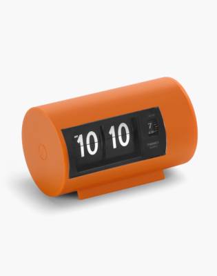 Mw Retrospekt&reg; Twemco Ap-28 Analog Flip Clock With Alarm In Orange