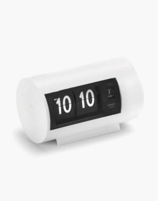 Mw Retrospekt&reg; Twemco Ap-28 Analog Flip Clock With Alarm In White