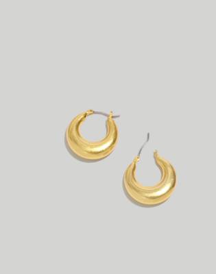 Crescent Medium Hoop Earrings