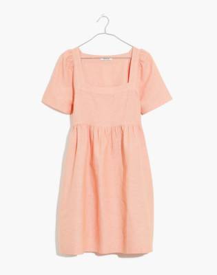 madewell pink linen dress