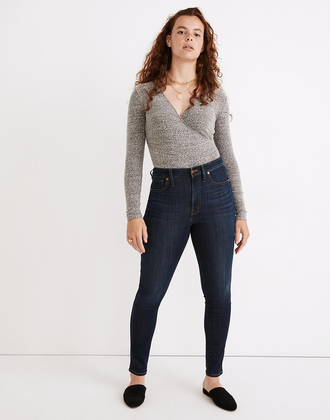 Tall Curvy High-Rise Skinny Jeans in Woodland Wash: TENCEL™ Denim 