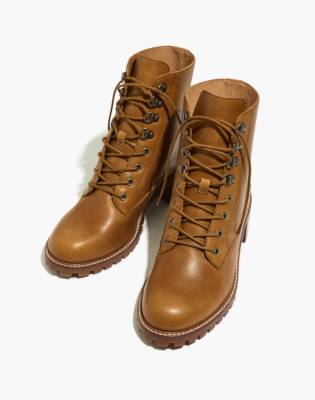 The Julien Lace-Up Lugsole Boot in Leather