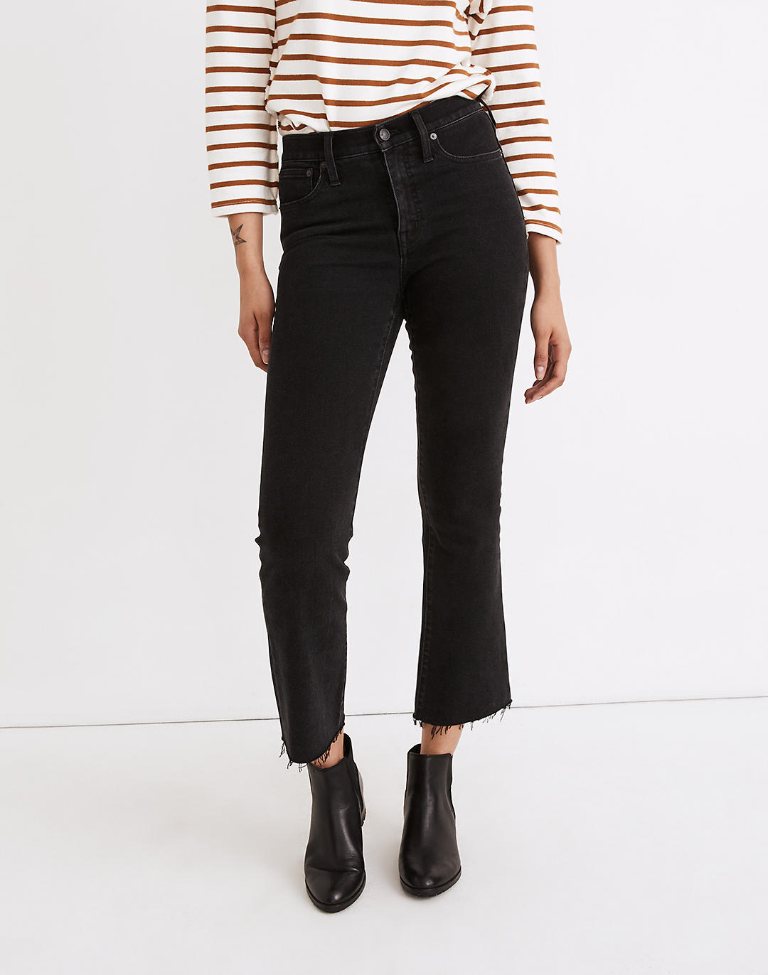 Cali Demi-Boot Jeans in Edmunds Wash: Raw-Hem Edition