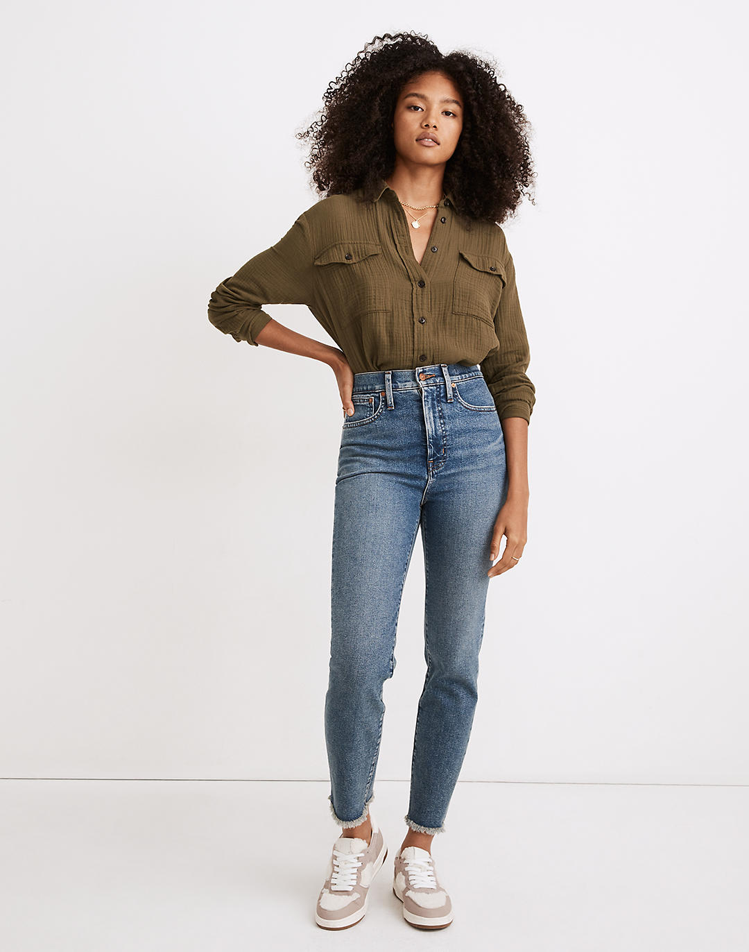 Madewell The Mom Jean in Melva Wash Denim High Rise Tapered Blue Size ...