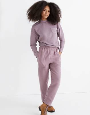 Waffleback Pull-On High-Rise Tapered Pants