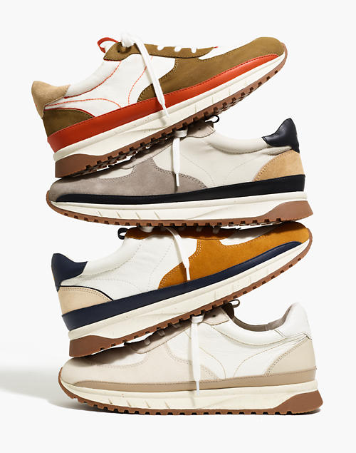 Kickoff Trainer Sneakers in Leather and Suede