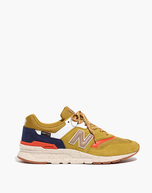 New Balance® Suede 997H Sneakers in Natural Indigo and Earth Red