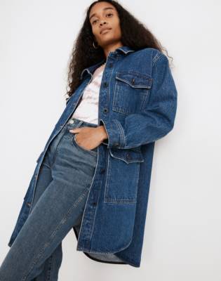 oversized denim chore jacket