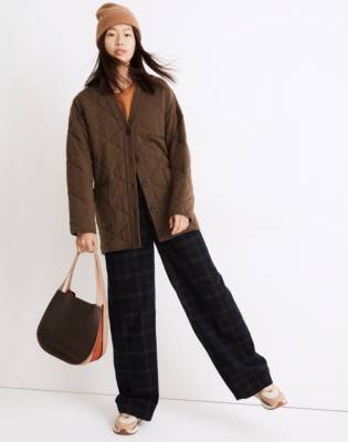 quilted cardigan jacket