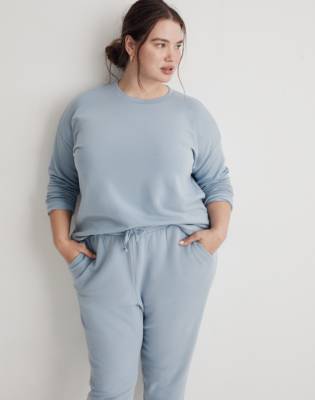 Madewell Mwl Superbrushed Easygoing Sweatshirt In Terrace Blue