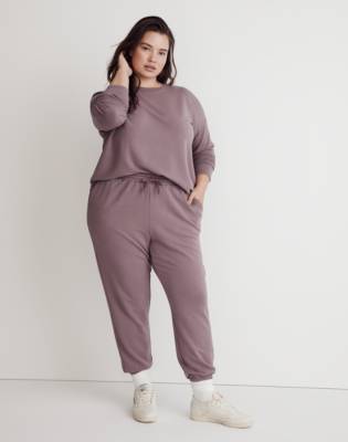 Madewell Plus Mwl Superbrushed Easygoing Sweatshirt In Fig