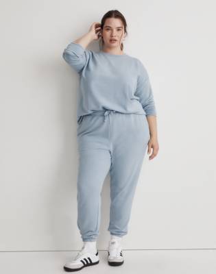 Mw Plus L Superbrushed Easygoing Sweatpants In Terrace Blue