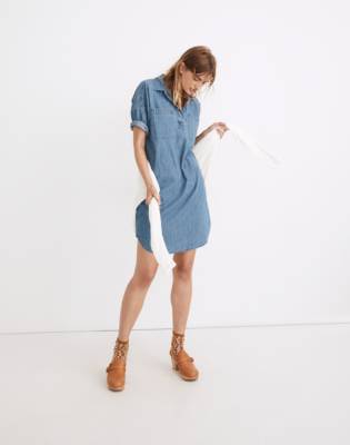 madewell denim shirt dress