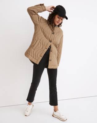 madewell quilted sweater jacket