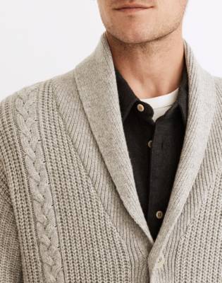 madewell shawl collar cardigan