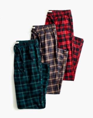 mens green flannel pants