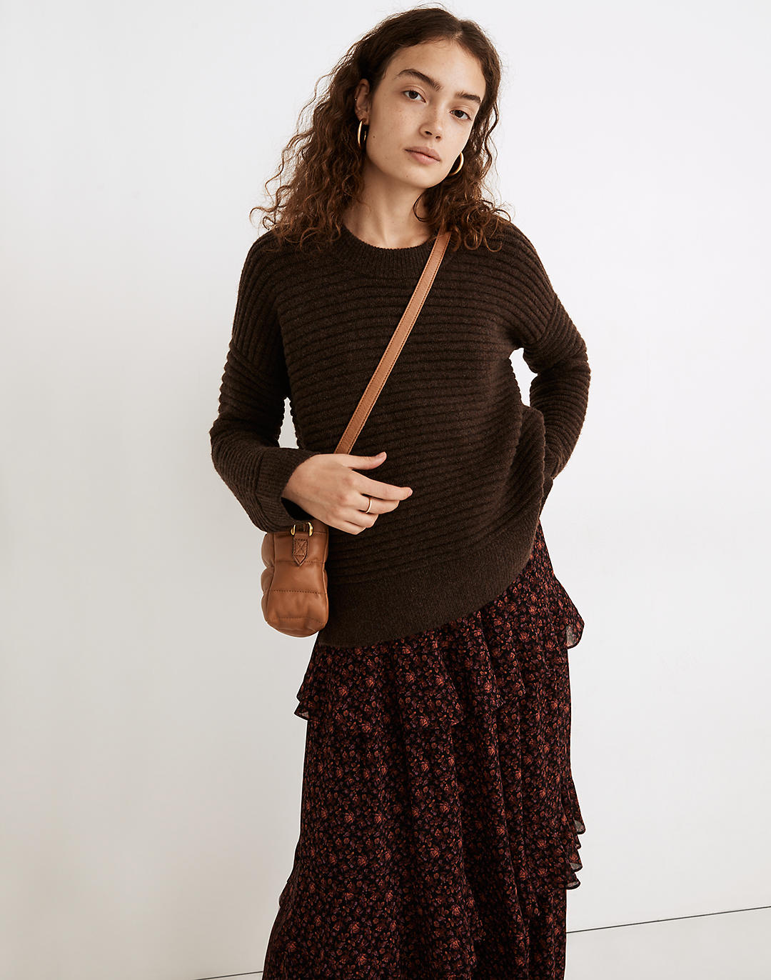 Elsmere Pullover Sweater in heather brunette image 1