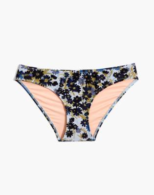 Madewell Second Wave Classic Bikini Bottom in Daisy Reverie