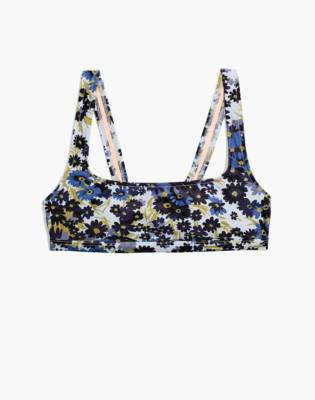 Madewell Second Wave Balconette Bikini Top in Daisy Reverie