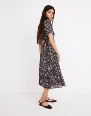 madewell floral button front easy dress