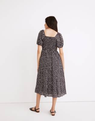 madewell floral button front easy dress