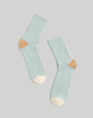 Madewell Plush Ankle Socks In Light Celery