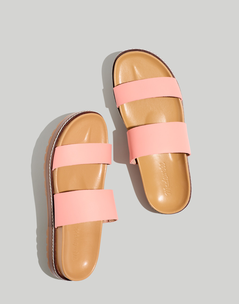 Mw The Charley Double-strap Slide Sandal In Dried Blossom