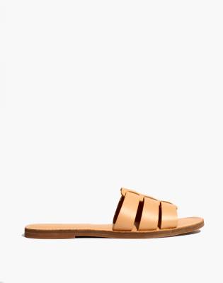 MADEWELL THE BOARDWALK FISHERMAN SLIDE SANDAL IN LEATHER