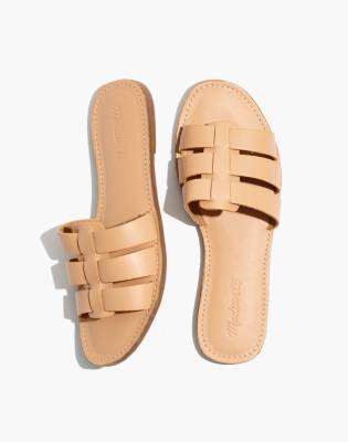 MADEWELL THE BOARDWALK FISHERMAN SLIDE SANDAL IN LEATHER
