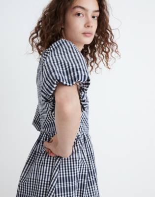 plaid poplin dress