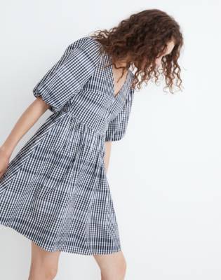 plaid poplin dress