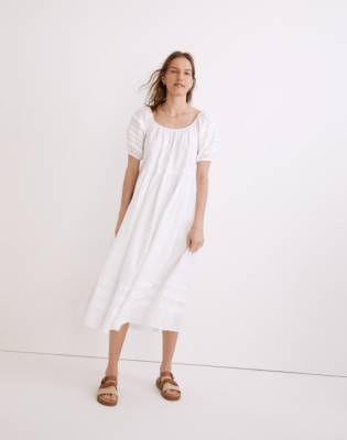 Pintuck Easy Midi Dress