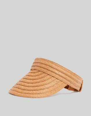 MADEWELL PACKABLE BRAIDED STRAW VISOR 
