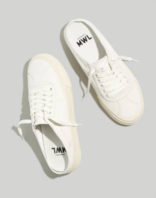 leather sneaker mules