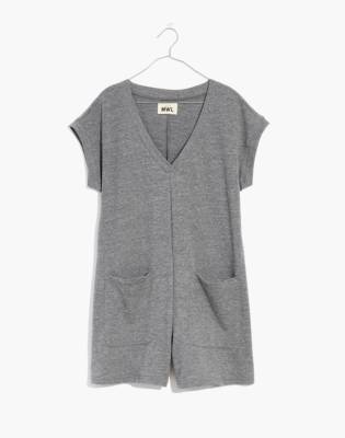 Madewell Mwl Skyterry Romper In Hthr Storm