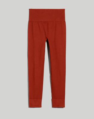 Madewell Mwl Seamless 7/8 Leggings In Dusty Redwood