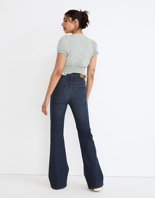 Womens Clothing Jeans Flare and bell bottom jeans MW Denim The Petite Perfect Vintage Flare Jean In Beaucourt Wash in Blue 