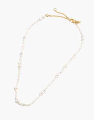 Madewell Mixed Pearl Beaded Choker Necklace In Freshwater Pearl