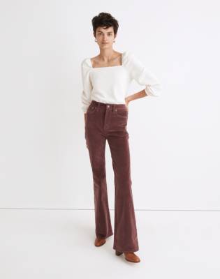 petite flare corduroy pants