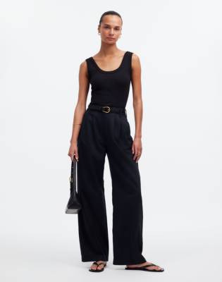 Mw Harlow Wide-leg Pants In True Black